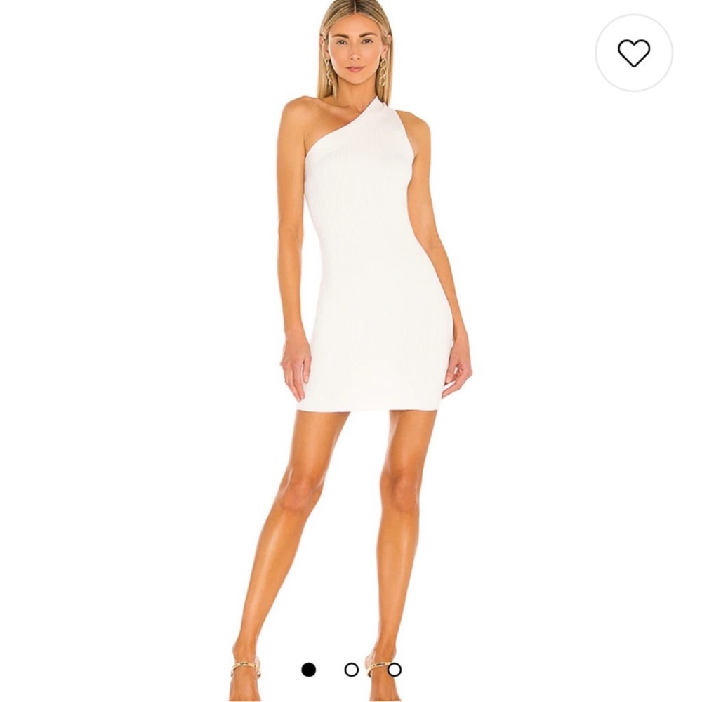 NBD White body con mini dress